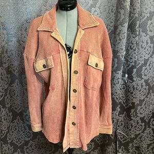 Vici Waffle Knit Shacket XS